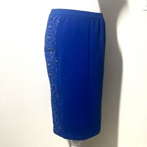2% Tokyo blue comic word pencil skirt